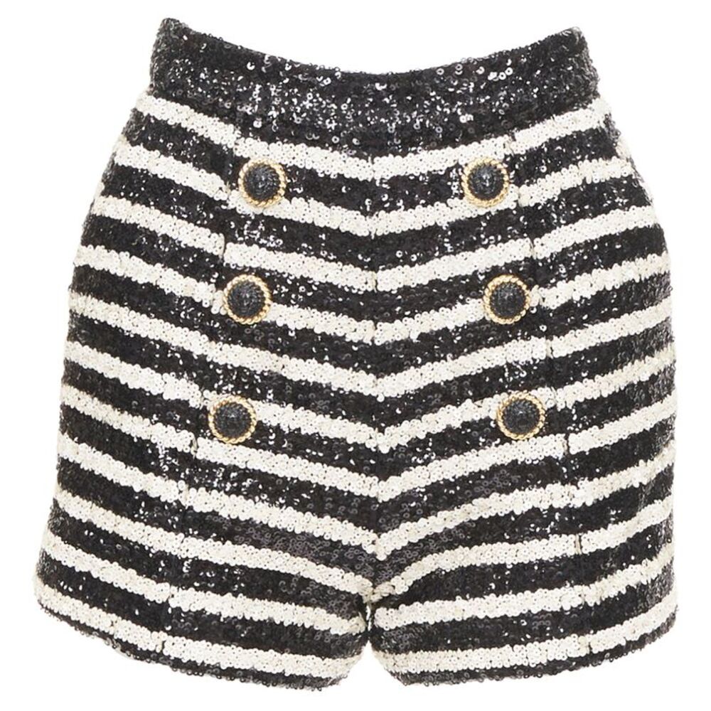 Balmain stripe sequin hot shorts